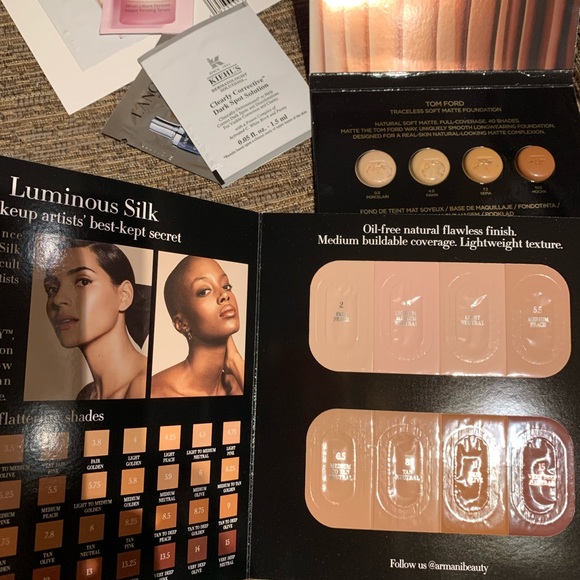 Foundation and skincare sample bundle Tom Ford guerlain Lancome Giorgio Armani - Picture 3 of 6